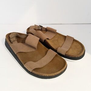 Aetrex - Vintage Suede & Cork Bed Sole Sz 10 EUC